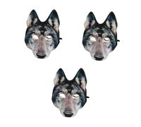 Healeved 3pcs Realistic Werewolf Masks for Halloween Cosplay Party Adjustable Animal Wolf Head Masks with Lightweight Comfortable Fit Scary Wolf Costume Accessories for Dress Up