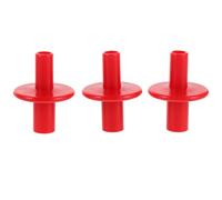 Healeved 3Pcs Red Plastic Double-Ended Cymbal Sleeves Set with Stand Washer for Drum Kit Percussion Accessories, Universal Hi-Hat Clutch Protection for Cymbal Boom Hardware