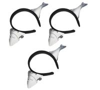 Healeved 3pcs Salted Fish Headband Novelty Cartoon Cute Animal Hairbands for Women Live Streaming Funny Party Fish Headband