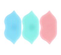 Healeved 3pcs Silicone Facial Cleansing Brush Soft Hair Scalp Massage Face Scrubber with Suction Cup, Multi-Color Pore Cleansing Pads for Women’s Daily Skincare and Travel Use