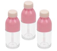 Healeved 3pcs Small Empty Lip Gloss Bottles Pink Portable Lip Gloss Tubes Containers for Women Lightweight Oil and Glaze Holder Travel-friendly