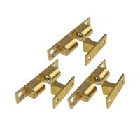 Healeved 3Pcs Solid Brass Cabinet Door Ball Catch Roller Catcher 47Mm Medium Size Copper Double Ball Latch for Cupboard Closet Hardware Home Use