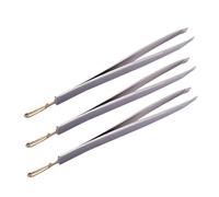 Healeved 3pcs Stainless Steel Eyebrow Tweezers Set Precision Brow Clips for Eyebrow Grooming and Facial Hair Removal Suitable for Women and Men for Makeup and Beauty Applications