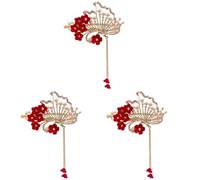 Healeved 3pcs Tassel Hair Clip Design Elegant Vintage Barrette for Weddings Parties and Special Occasions Stylish Hair Accessory for Women