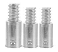 Healeved 3pcs Threaded Pole Adapter for Broom Handles 19mm 22mm 25mm Metal Extension Pole Tips Compatible with Telescopic and Straight Rods for Household and Commercial Cleaning