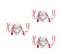 Healeved 3pcs Traditional Chinese Opera Mask Metallic Plastic