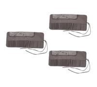 Healeved 3pcs Travel Makeup Brush Bag Cosmetics Brush Pouch Case Makeup Organizer Storage Bag for School Home Party Business Trip