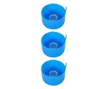 Healeved 3pcs Universal Fit Water Dispenser Bottle Cap Replacement, Blue Plastic Non-Spill Water Jug Cover with Enhanced Sealing for Home and Outdoor Activities