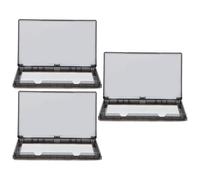 Healeved 3pcs Waterproof Self-Adhesive Double Switch Cover, Thin Black Electrical Outlet Case, Weatherproof Socket Box for Bathroom and Outdoor Use, Heavy Duty Electrical Enclosure