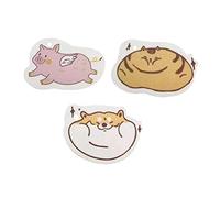 Healeved 3pcs Wood Pulp Sponge Compression Cleaning Sponges for Washing Dishes Dishcloth Absorbent Rag for Household Cleaning Cartoon Design for Kitchen Scrubbing