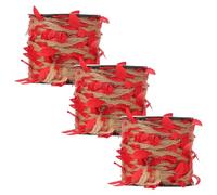 Healeved 3rolls Artificial Maple Leaves Decorative Vine Faux Leaf Garland Natural Jute Twine for Fall Theme Events Rustic Wedding Decor