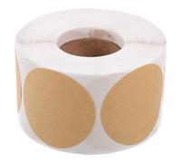 Healeved 3rolls Round Kraft Paper Labels Adhesive Blank Name Tag Stickers for Parties School Office Supplies Coding Event Decoration