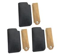 Healeved 3sets Folding Wooden Beard Comb with Case Portable Hair Comb for Men Women Natural Design for Grooming for Travel Home Use Compact Ergonomic