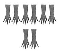 Healeved 4 Pairs Halloween Cat Claw Gloves Cosplay Accessories for Witch Zombie Wizard Costumes for Parties and Festivals Adds Spooky Atmosphere to Your Halloween Celebration