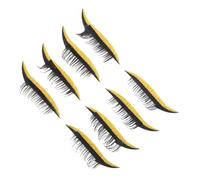 Healeved 4 Pairs Reusable Adhesive Eyeliner Stickers with Glitter Eye Makeup Strips for Party Stage Self Adhesive Double Eyelid Effect Quick and Mess Application for Enhanced Beauty Routine