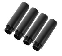 Healeved 4 Pcs Aluminum Alloy Microphone Stand Extension Tubes 5/8 Inch Black Mic Holder Extension Rods for Desk and Boom Arm Stands in Music Recording and Live Performance