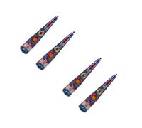 Healeved 4 Pcs Ancient Queen Costume Long Fake Nails Fingertip Detachable Nail Tips Blue Alloy Comfortable Fit Halloween Party Masquerade