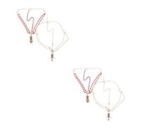 Healeved 4 Pcs Baroque Pearl Rhinestone Head Chain for Brides Lightweight Comfortable Metal and Plastic Wedding Hair Accessory, for Halloween Festival Party and Elegant Bohemian Style