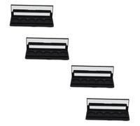 Healeved 4 Pcs Empty Eyeshadow Box Colors Eyeshadow Case Lightweight Makeup Organizer for Blush Powder Foundation Durable Travel Container Black