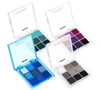 Healeved 4 Pcs Eyeshadow Palettes,Highly Pigmented Makeup Palette,Eye Shadow Pallets for Women,Includes Smokey, Blue, Purple, and Green Shades