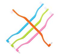 Healeved 4 Pieces Double-Headed Toothbrush with Interdental and Wisdom Teeth Brush Heads for Comprehensive Oral Care, Soft Single Interdental Brushes Between Teeth Wisdom Toothbrush for Braces