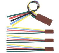 Healeved 4 Pieces Multi-Color Artificial Leather Ribbon Bookmarks, Portable Multi-Function Bible Page Markers for Reading and Household Use