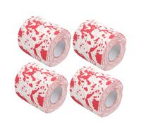 Healeved 4 Rolls Halloween Toilet Paper with Spooky Blood Handprint Design High Absorbency Festive Bathroom Tissue for Party and Home Decoration and Vivid Printed Toilet Paper