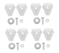 Healeved 4 Sets Thunder Protection Accessory Clamp - Includes Triangle Plate, Bolt and Decorative Cap - Stainless Steel Grounding Wire Holder for Base Station Equipment Outdoor Installation