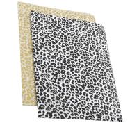 Healeved 40 Sheets Gift Wrapping Tissue Paper with Rose Leopard Print Moisture-resistant Black and Gold Patterns for Clothing Shoes DIY Crafts Fruit and Christmas Packaging