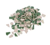 Healeved 400g Pack Small Irregular Porcelain Mosaic Tiles for DIY Crafts, Tiny Broken Ceramic Pieces for Creative Art Projects and Home Decoration, Green Ceramic Tiles for Mosaic Crafting