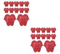 Healeved 40pcs Cute Lip Shaped Adhesive Wound Bandages First Aid Patches for Minor Cuts and Scrapes Adorable Cartoon Style Spot Stickers for Skin Care and Acne Protection