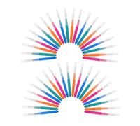 Healeved 40Pcs Interdental Brush with Wire Push Pull Design for Easy Oral Cleaning Between Teeth for Braces Durable Flosser Tool for Plaque Removal