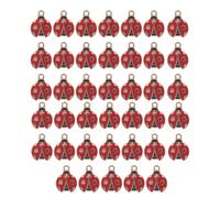 Healeved 40pcs Ladybug Charms for Jewelry Making | Enamel Lady Bug Pendants | Lucky Insect Beetles Animals for Women Adults DIY Necklace Earrings Bracelet Crafts
