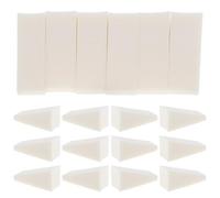 Healeved 40pcs Mini Triangle Makeup Sponges Beige Sponge Foundation Applicator Wedges Compact Design for Even Blending, the Go Touchups and Nail Art Use