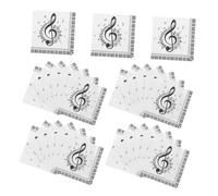 Healeved 40pcs Music Pattern Napkins Music Notes Tissue Paper Disposable Square Decorative Paper Napkins