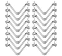 Healeved 40pcs Paddle Snap Spring Kayak Paddle Clips V Shape Metal Tent Pole Push Button Spring Clips Weather Resistance Quick and Secure Positioning Outdoor Use DIY Rod Fixing