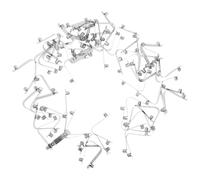 Healeved 40pcs Paddle Spring Snap Clips Spring Button Clip V Shape Metal Push Button Elasticity Easy Installation Outdoor Use DIY Rod Fixing