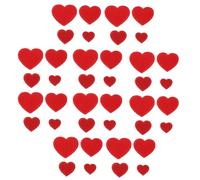 Healeved 40pcs Red Heart Applique Patch Set for Jackets and Clothes, Iron and Sew on Polyester Embroidered Patches, for DIY Crafts and Jeans Repair, Classic Valentine's Day Design