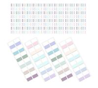 Healeved 480pcs Color-Coded Writable Page Markers Sticky Index Tabs for Notebooks and Planners, Pastel and Muted Colors, Repositionable File and Academic Index Stickers for Categorizing
