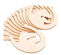 Healeved 48pcs DIY Craft Wooden Slices Horseshoe Shape Wooden Chips Lightweight and Easy to Color for Handicrafts and Creative Projects