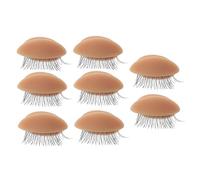 Healeved 4pairs Beginner Practice Eye Mold for Eyelash Grafting Removable Eyelids for Lash Extension Training Realistic Design for Salon and Personal Use