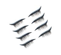 Healeved 4Pairs Blue Stage Eyelash Stickers for Women Reusable Decorative Fake Eyelash Decals Apply Glitter Eye Makeup Enhancers for Larger More Defined Eyes