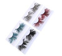 Healeved 4pairs Speckled Dense False Eyelashes Thick Natural Look False Lashes to Make Eyes Look Bigger for Daily Life and Party Use