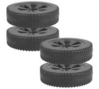 Healeved 4Pcs 6-Inch Black Grill Wheels Replacement for Barbecue Cart with Swivel Casters, Rollers for Gas Grill Outdoor Patio Bbq Cooker Trolley