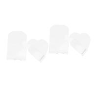 Healeved 4pcs Acrylic Nail Art Mixing Trays Handheld for Custom Colors Professional Cosmetic Tool for Nail Polish Lipstick and Foundation Mixing