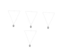 Healeved 4pcs Ancient Egyptian King Charm Necklace Lightweight Hip Hop Portrait Pendant for Halloween Costume Party Unisex Silver Jewelry with Cultural Heritage Design