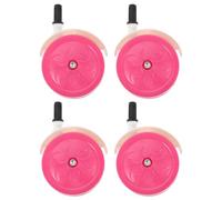 Healeved 4pcs Baby Walker Replacement Wheels: Universal Stroller Caster Accessories | Silent Plastic Walkers Wheel Part | Casters for Trend Learning to Walk Activities Rosy