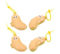 Healeved 4pcs Banana Toothbrush Protective Caps Soft Flexible Dustproof Travel Covers Cute Fruit-Shaped Brush Head Protectors for Manual Toothbrushes