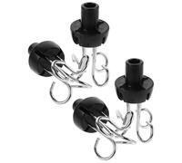 Healeved 4pcs Black Iv Hook Set for Infusion Stand with 16mm Diameter Port, Telescopic Drip Rack Hooks for Hospital Poles and Home Nursing Iv Supplies
