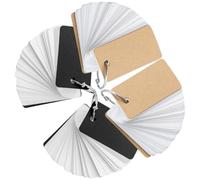 Healeved 4pcs Black Kraft Paper Blank Flashcards with Binding Rings, Portable Memo Cards for Students, Multi-function Memory and Study Cards Set